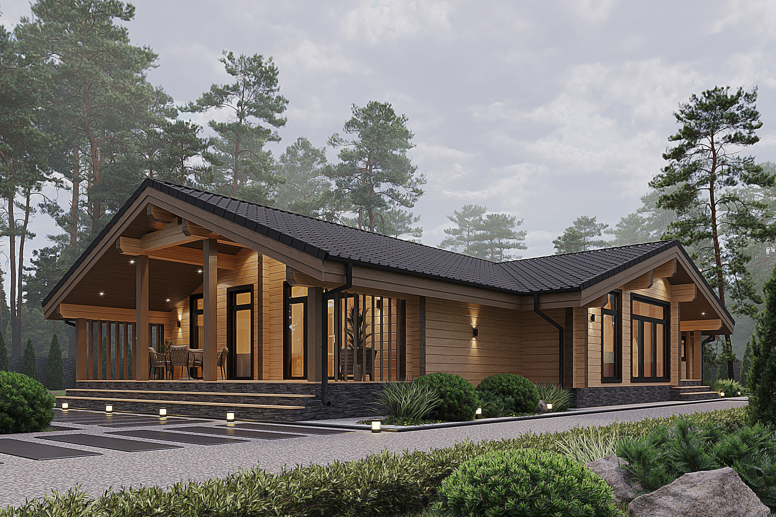 Дом из клееного бруса VZ-498